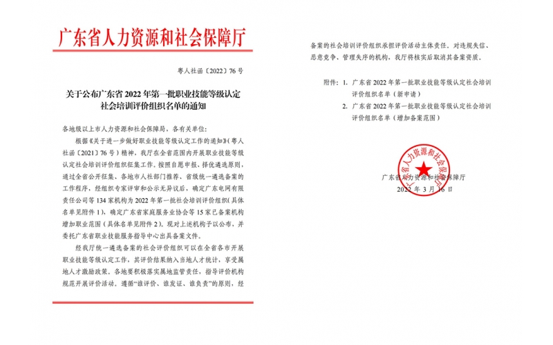風(fēng)向標(biāo)成功獲評“廣東省職業(yè)技能等級認(rèn)定社會(huì)培訓(xùn)評價(jià)組織”資質(zhì)